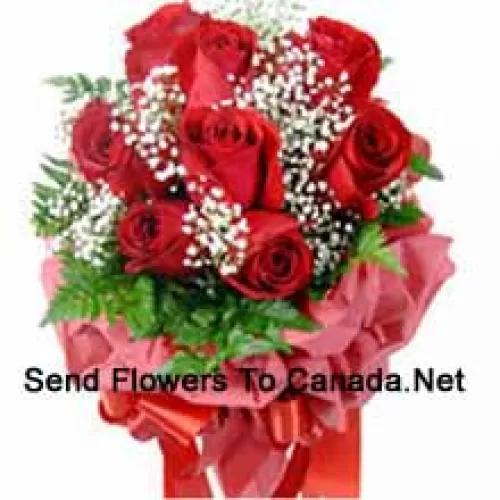 Bunch Of 11 Red Colored Roses