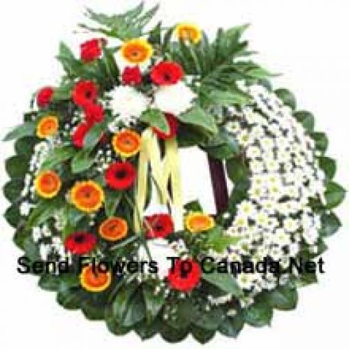 Attractive Assorted Flower Wreath